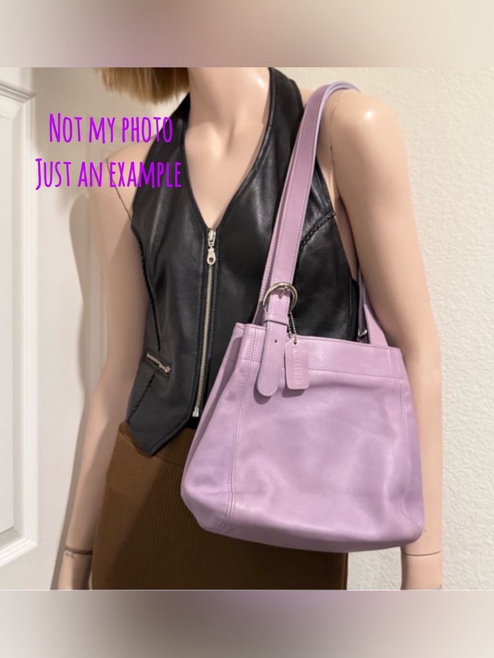 🦄 Vintage Coach Waverly Soho Buckle Bag 4157 — Lavender/Lilac/Purple - Picture 12 of 12